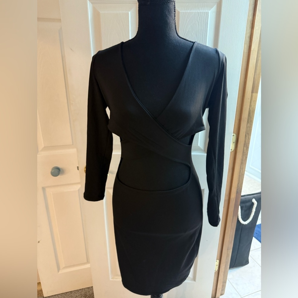 Elegant Black Wrap Dress